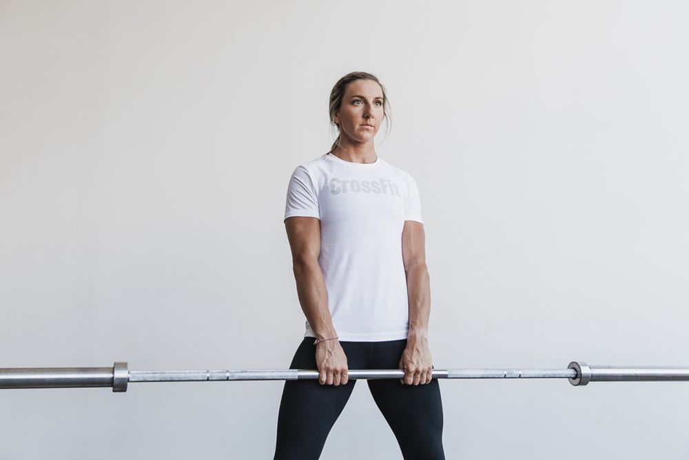 NOBULL Women's Crossfit® Tee - White - Ireland (6254ALMSQ)